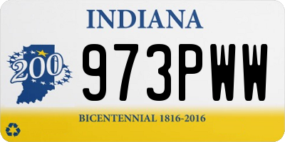 IN license plate 973PWW
