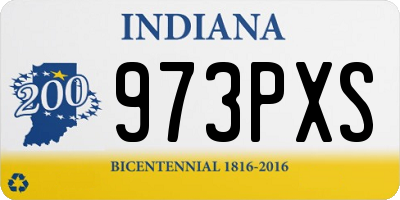 IN license plate 973PXS