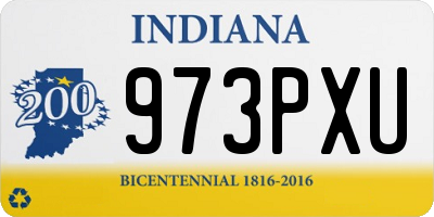 IN license plate 973PXU