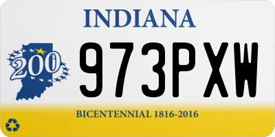 IN license plate 973PXW