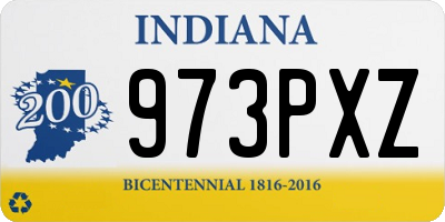 IN license plate 973PXZ