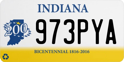 IN license plate 973PYA