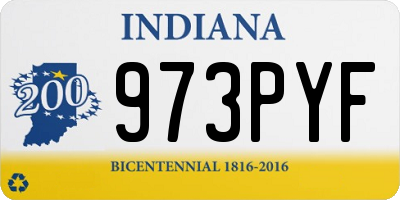 IN license plate 973PYF
