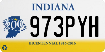 IN license plate 973PYH