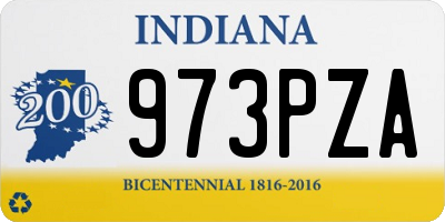 IN license plate 973PZA