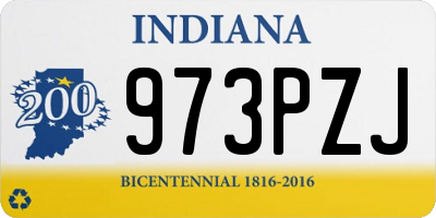 IN license plate 973PZJ