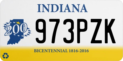 IN license plate 973PZK