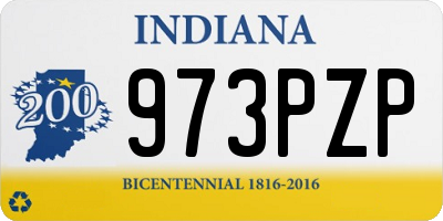 IN license plate 973PZP