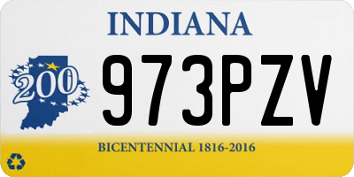 IN license plate 973PZV