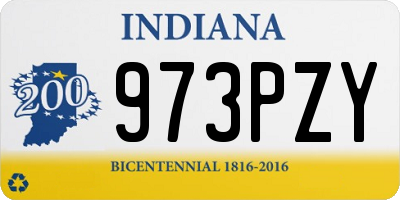 IN license plate 973PZY