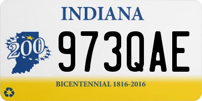 IN license plate 973QAE