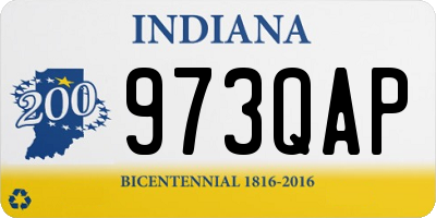 IN license plate 973QAP