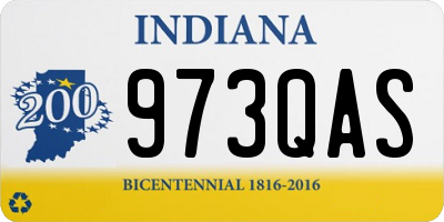 IN license plate 973QAS