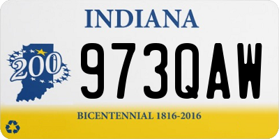 IN license plate 973QAW