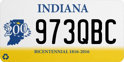 IN license plate 973QBC