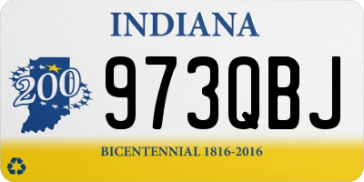 IN license plate 973QBJ