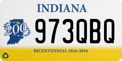 IN license plate 973QBQ