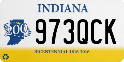 IN license plate 973QCK