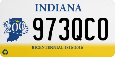 IN license plate 973QCO