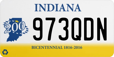 IN license plate 973QDN