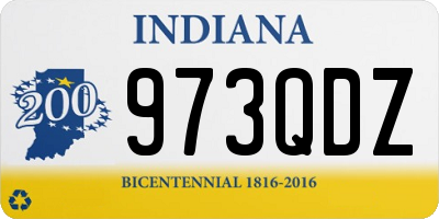 IN license plate 973QDZ