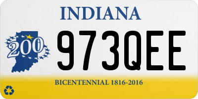 IN license plate 973QEE