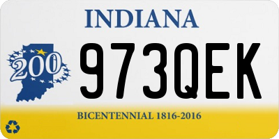 IN license plate 973QEK