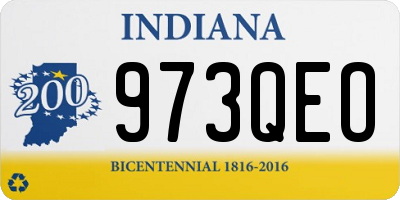 IN license plate 973QEO