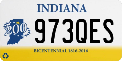 IN license plate 973QES