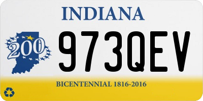IN license plate 973QEV