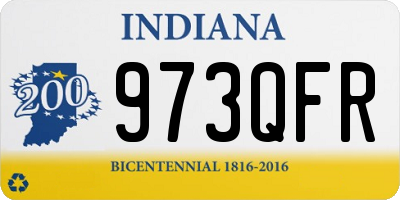 IN license plate 973QFR