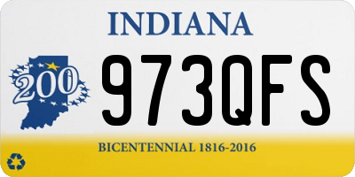 IN license plate 973QFS
