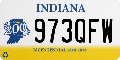 IN license plate 973QFW