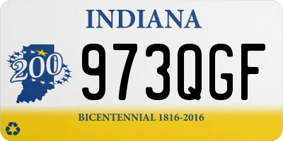 IN license plate 973QGF