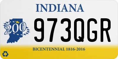 IN license plate 973QGR