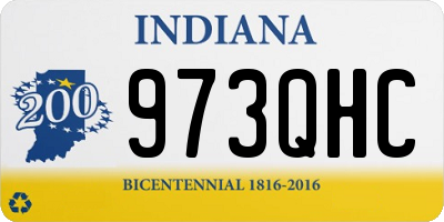 IN license plate 973QHC