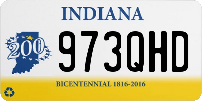 IN license plate 973QHD
