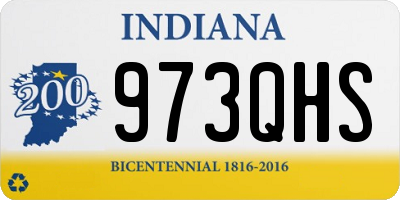 IN license plate 973QHS