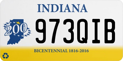 IN license plate 973QIB