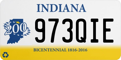 IN license plate 973QIE