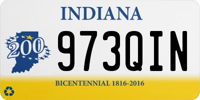 IN license plate 973QIN
