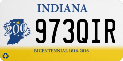 IN license plate 973QIR