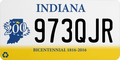 IN license plate 973QJR