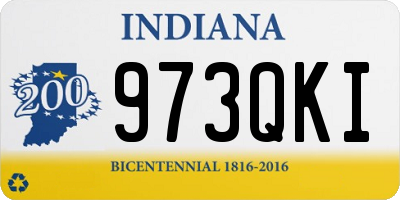 IN license plate 973QKI