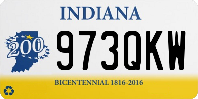 IN license plate 973QKW