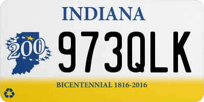 IN license plate 973QLK