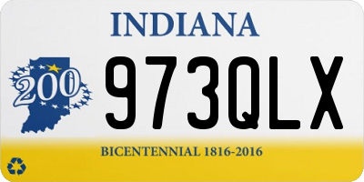 IN license plate 973QLX