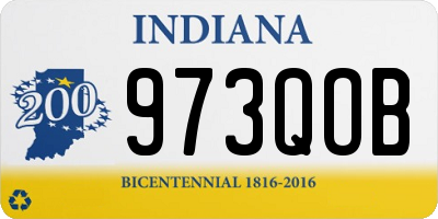IN license plate 973QOB