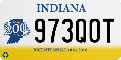 IN license plate 973QOT