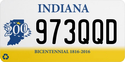 IN license plate 973QQD